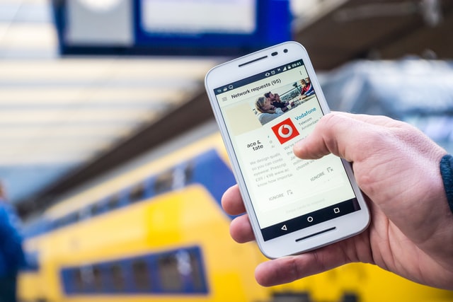 A person swipes right on a network request offer.