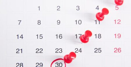 Calendar with pinned dates