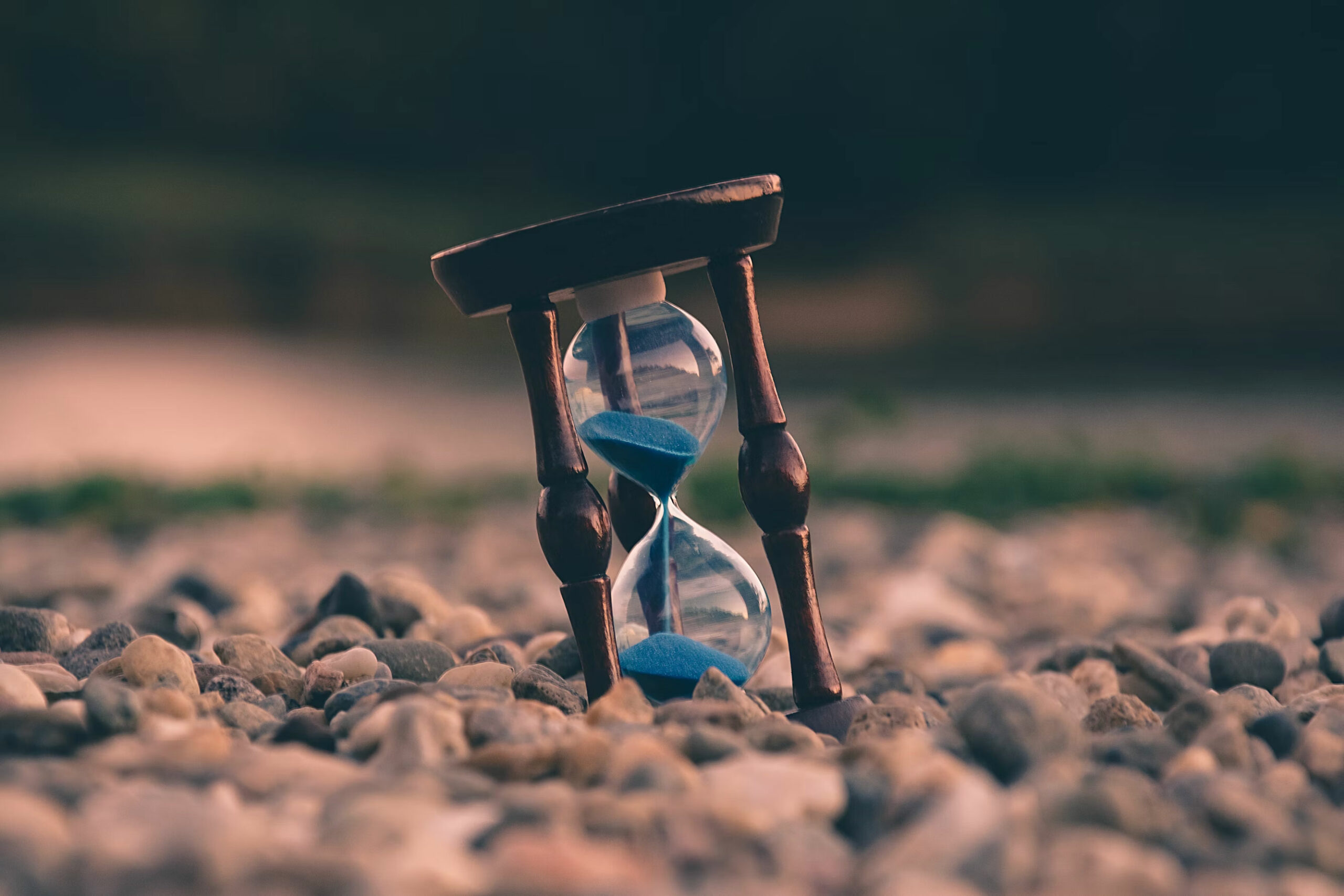 Hourglass in the sand.