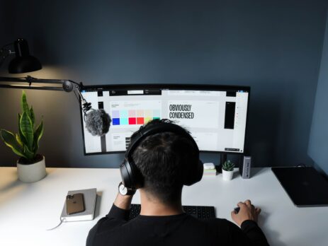 Designer sitting in front of a computer