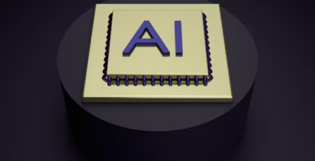 A spiral notebook with the word AI on it