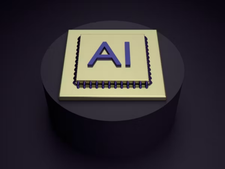 A spiral notebook with the word AI on it
