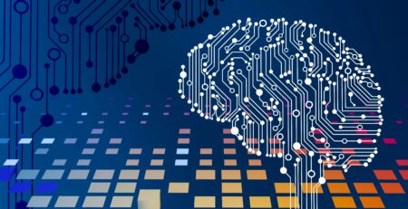 Computer circuit board with the shape of a human brain