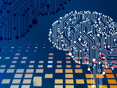 Computer circuit board with the shape of a human brain