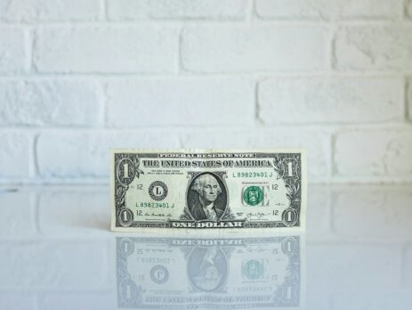 american dollar in a surface