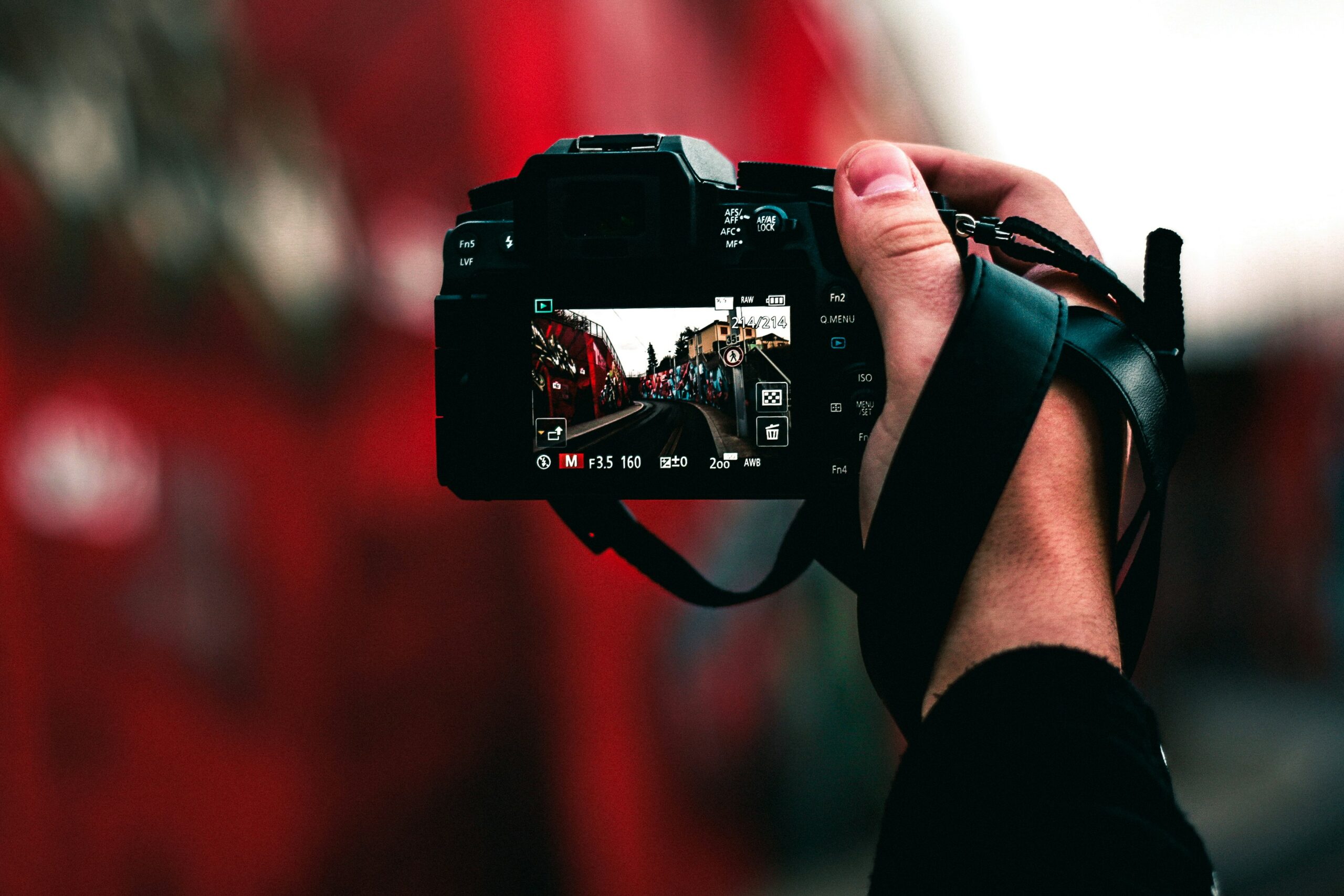 Camera taking photo